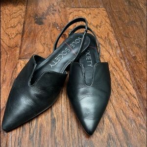 LIKE NEW Black Mule Slingback Flats